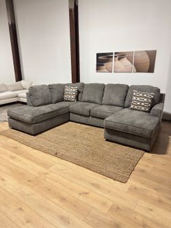 Gray Sectional with Double Chaise 🚛 Delivery Available