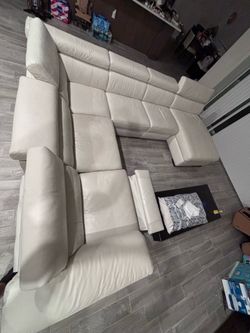 Genuine real leather couch 6 plus people  seater