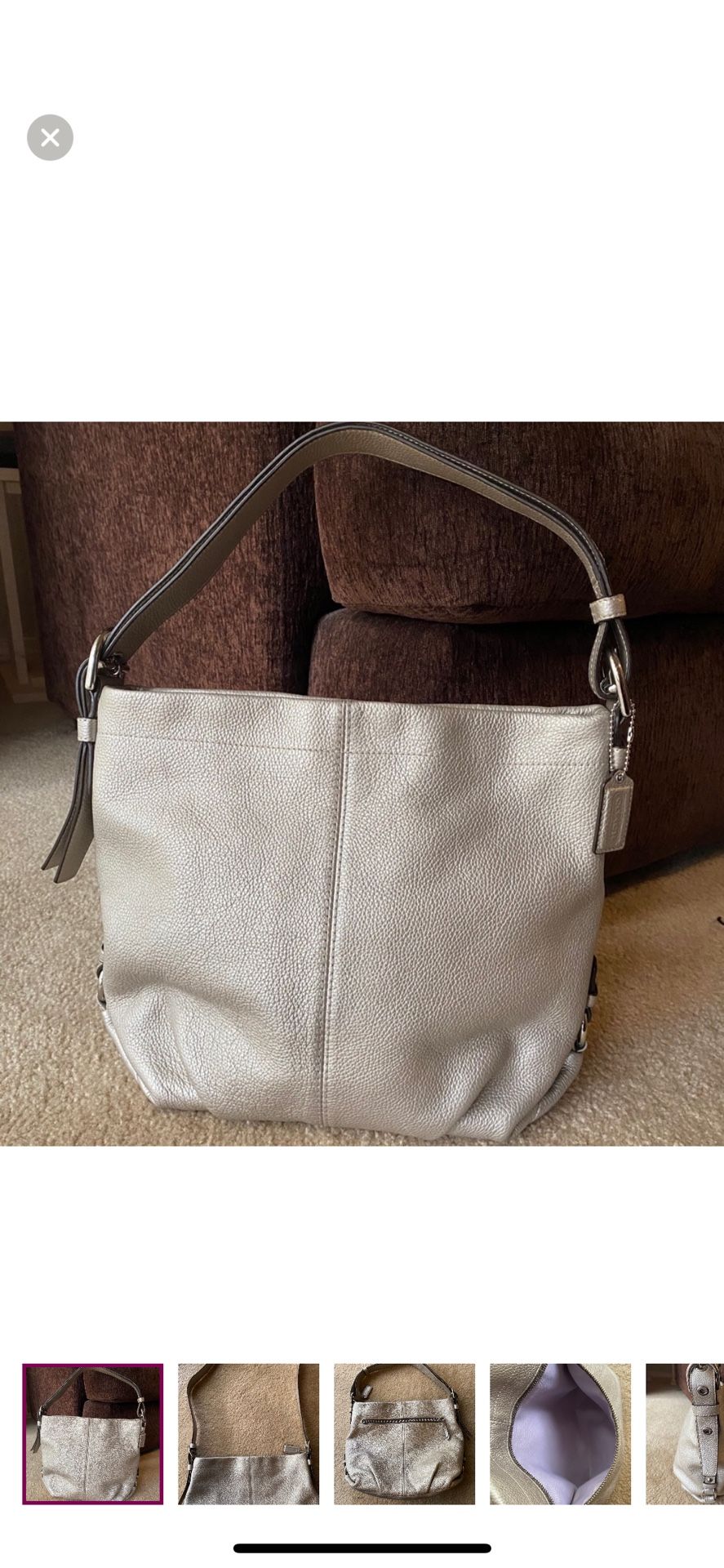 Coach Leather Purse With Adjustable Strap