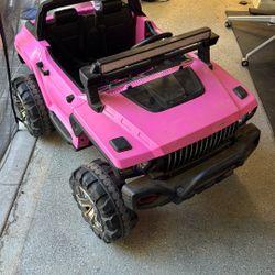 Kids Pink jeep 12V AOSOM