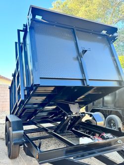 💠Brand New 12ft Long SCISSOR LIFT Hydraulic Dump Trailer WITH RAMPS