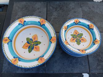 Serving Bowl & Plate Set