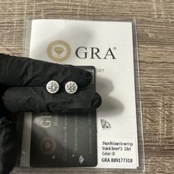 6.5mm Round Studs (2.0ct Pair)