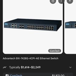 28 Port POE Network Switch (EKI-7428G-4CPI-AE)