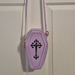 Women's Coffin & Cross Crossbody Bag - Lavender - New