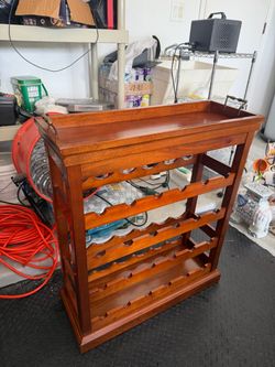 Cherry Wine rack with Tray