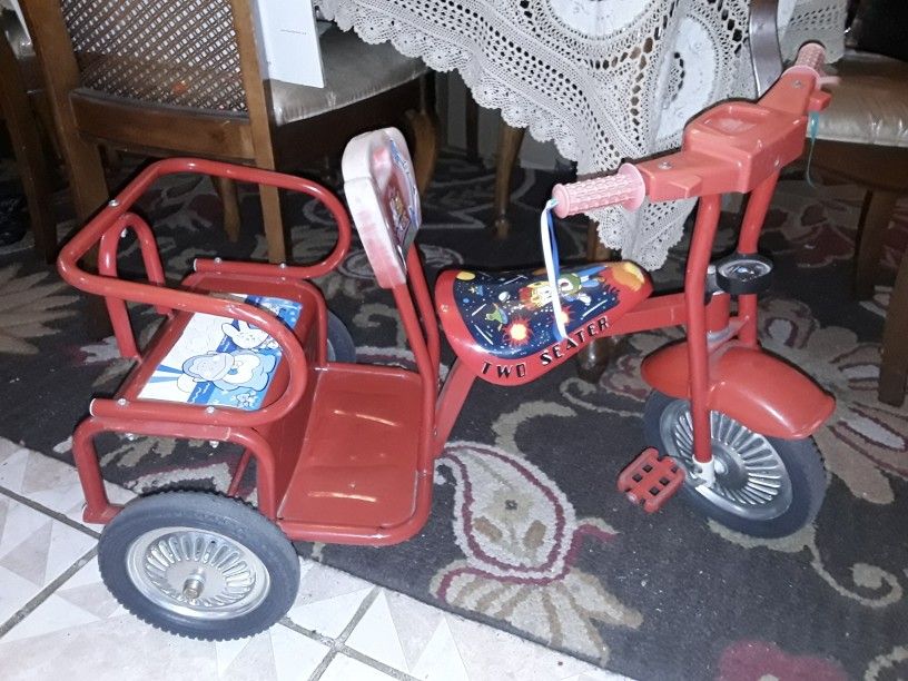 Vintage Tricycle Gatchaman G Force Battle Of Planets Japanese Trike Kids Rides Has Back Seat Vintage