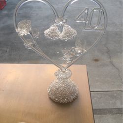 Hand Blown Glass Ornament/cake Topper