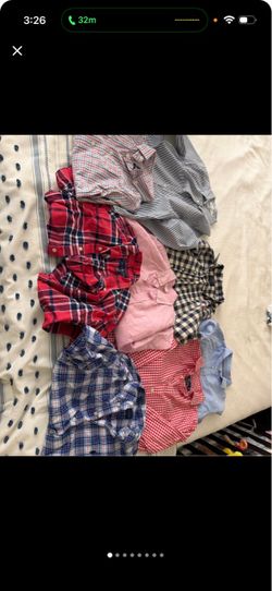 Boy size M  7 Button-Down Shirts