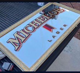 Michelob mirror beer sign