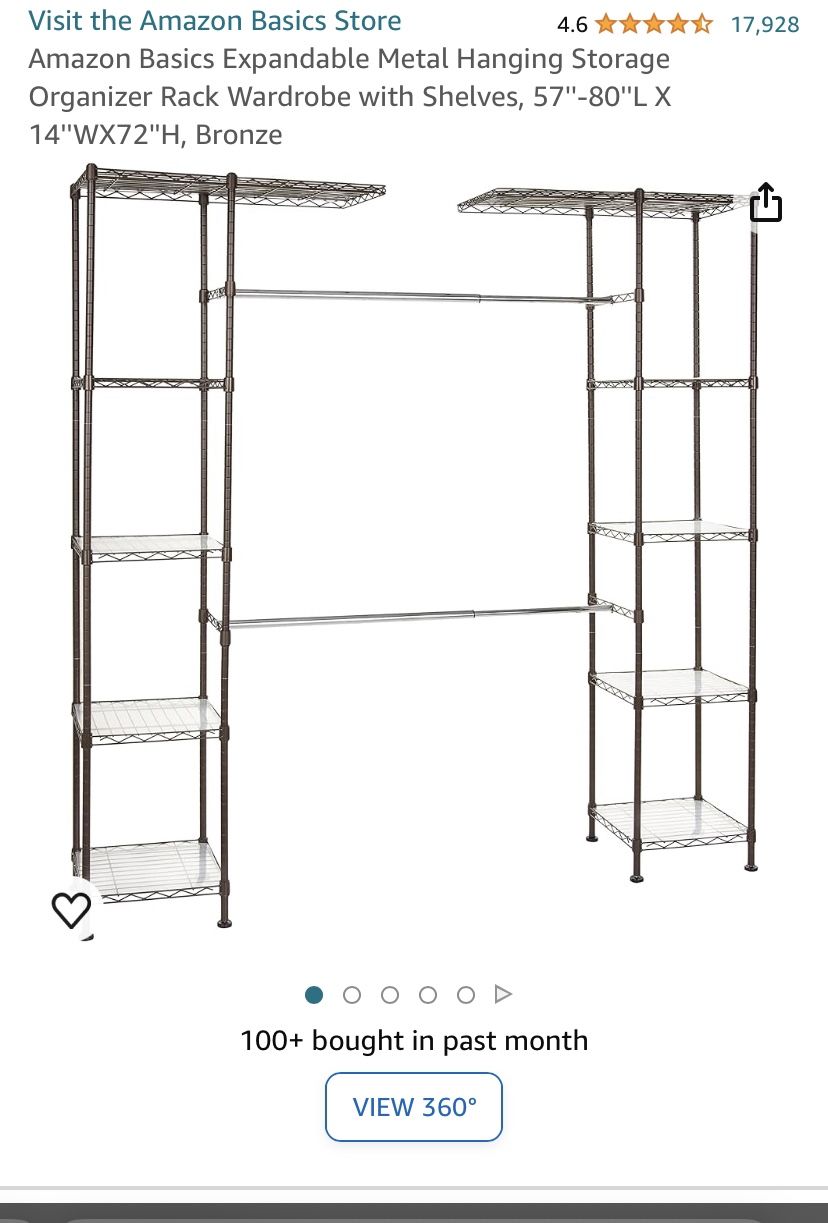 Metal Storage Organizer- Rack Wardrobe 