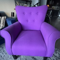 Purple Tufted Armchair
