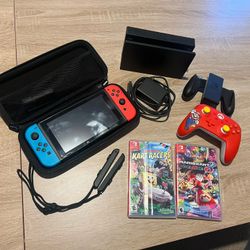 Nintendo Switch With Games And Accessories 