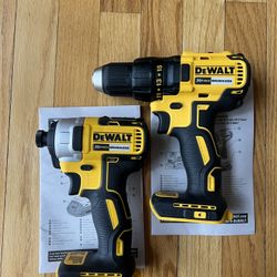 Dewalt 20V Brushless 1/2” Drill and 1/4” Hex Impact Driver (Tool Only)