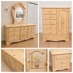 Juego de Muebles de Cuarto de Madera Sólida