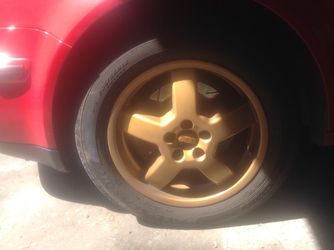 Mk3'mk4'golf,jetta, Subaru,5x100,et42,16x7,new Painted&2k Clear,ceramic Gold Paint,