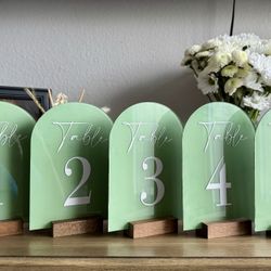 Table Numbers 1-8