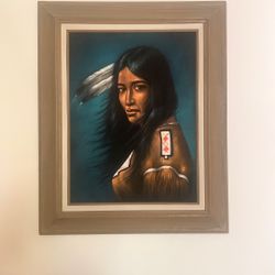 Native American Woman Painting