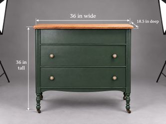 Custom Restored Bathroom Vanity with solid cherry wood countertop
