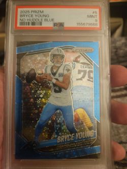 2025 Prizm Bryce Young No Huddle Blue PSA 9