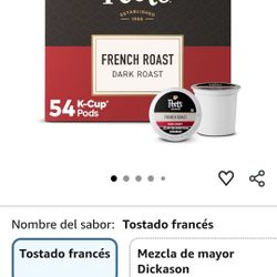 Peets French Roast Dark Coffee 54 Cups For Keurig