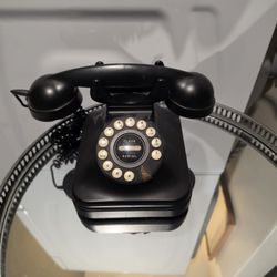Vintage-Style Black Grand Telephone, often designed as a decorative collectible piece.