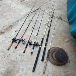    Eight  Fishing Poles 