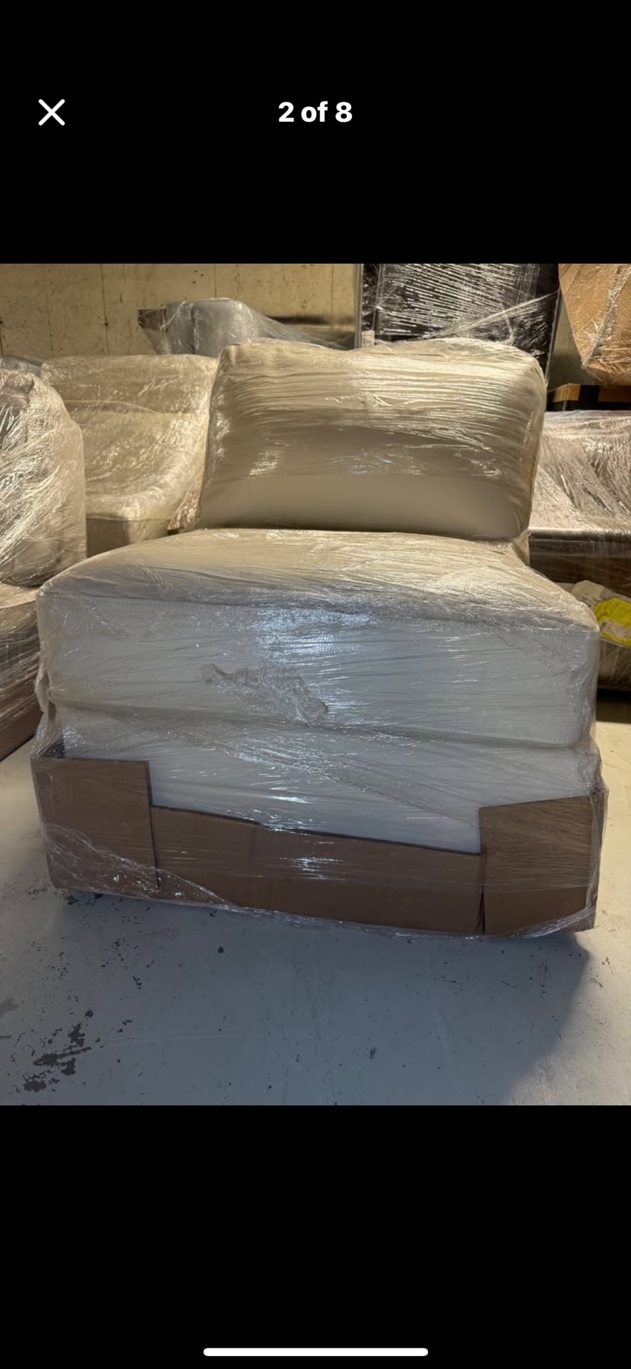 Macy’s Armless Chair – Modular Sectional Piece (Florida Coconut)