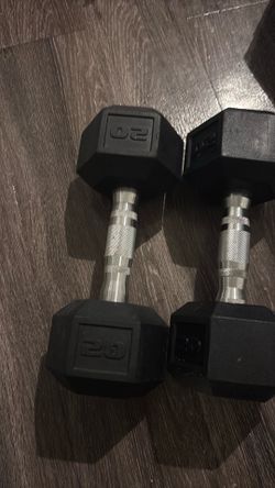 20lbs hex pair dumbells