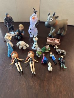 Disney Frozen figurines characters Anna Kristoff Olaf