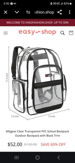 CLEAR BACKPACK TRANSPARENT  NEW