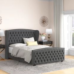 Grey Queen Bedframe
