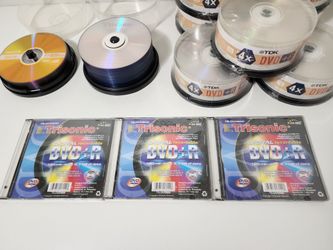 TDK, Verbatim, Maxell & Trisonic DVD's Discs