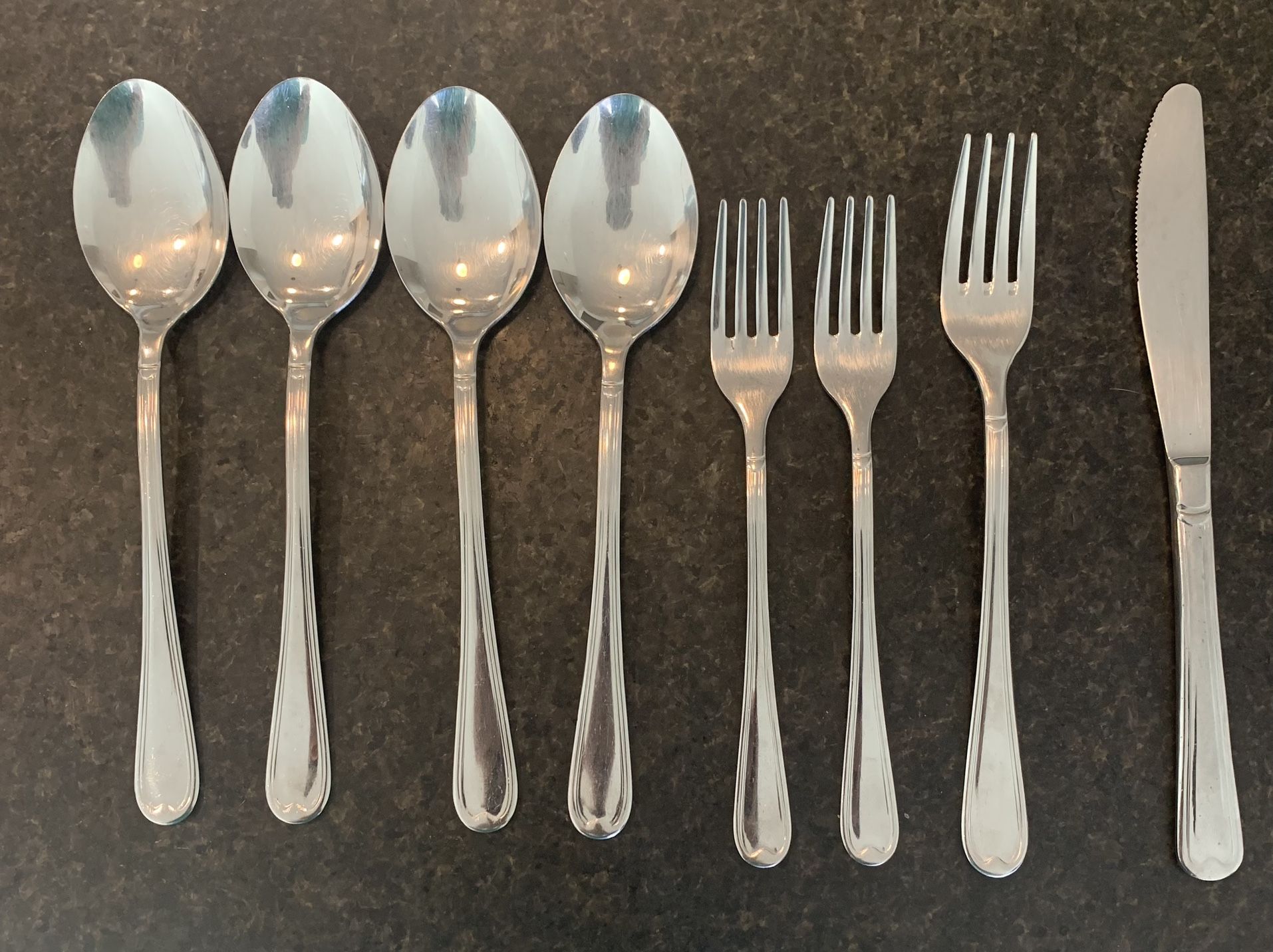 8 Pieces of Matching Silverware Made in Italy