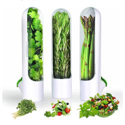 Hubceuo 3PCS Herb Saver for Refrigerator Herb Freshs Keeper for Cilantro,Parsley, Asparagus