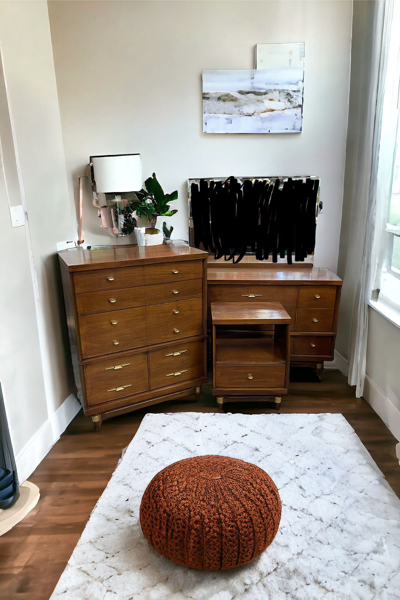 Midcentury Modern Bassett Dresser Set