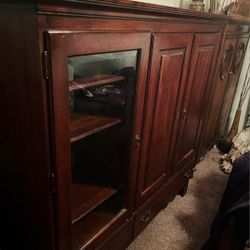 Solid Wood Display / Storage Cabinet – Heavy & Sturdy