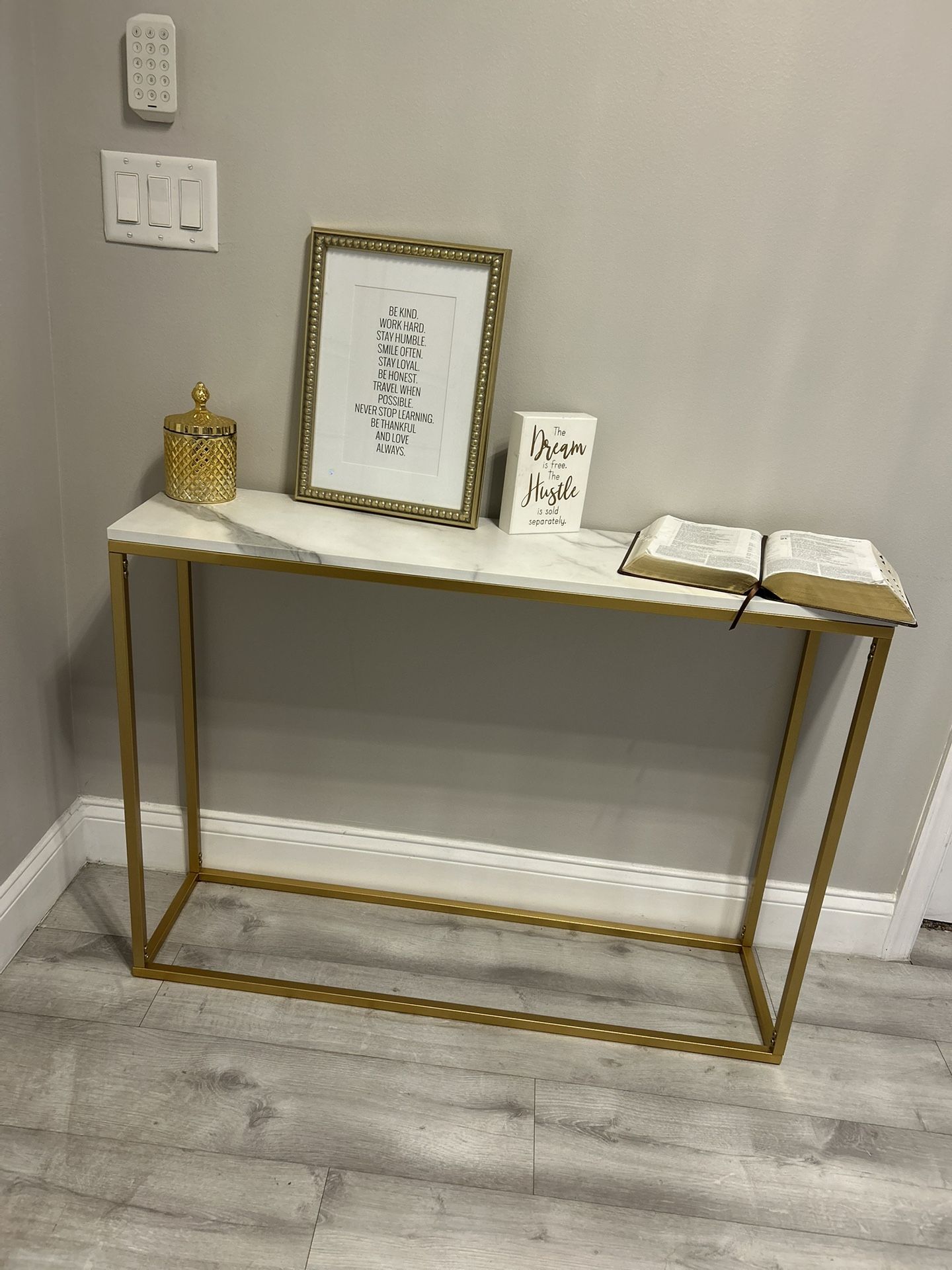 White Marble Console Table