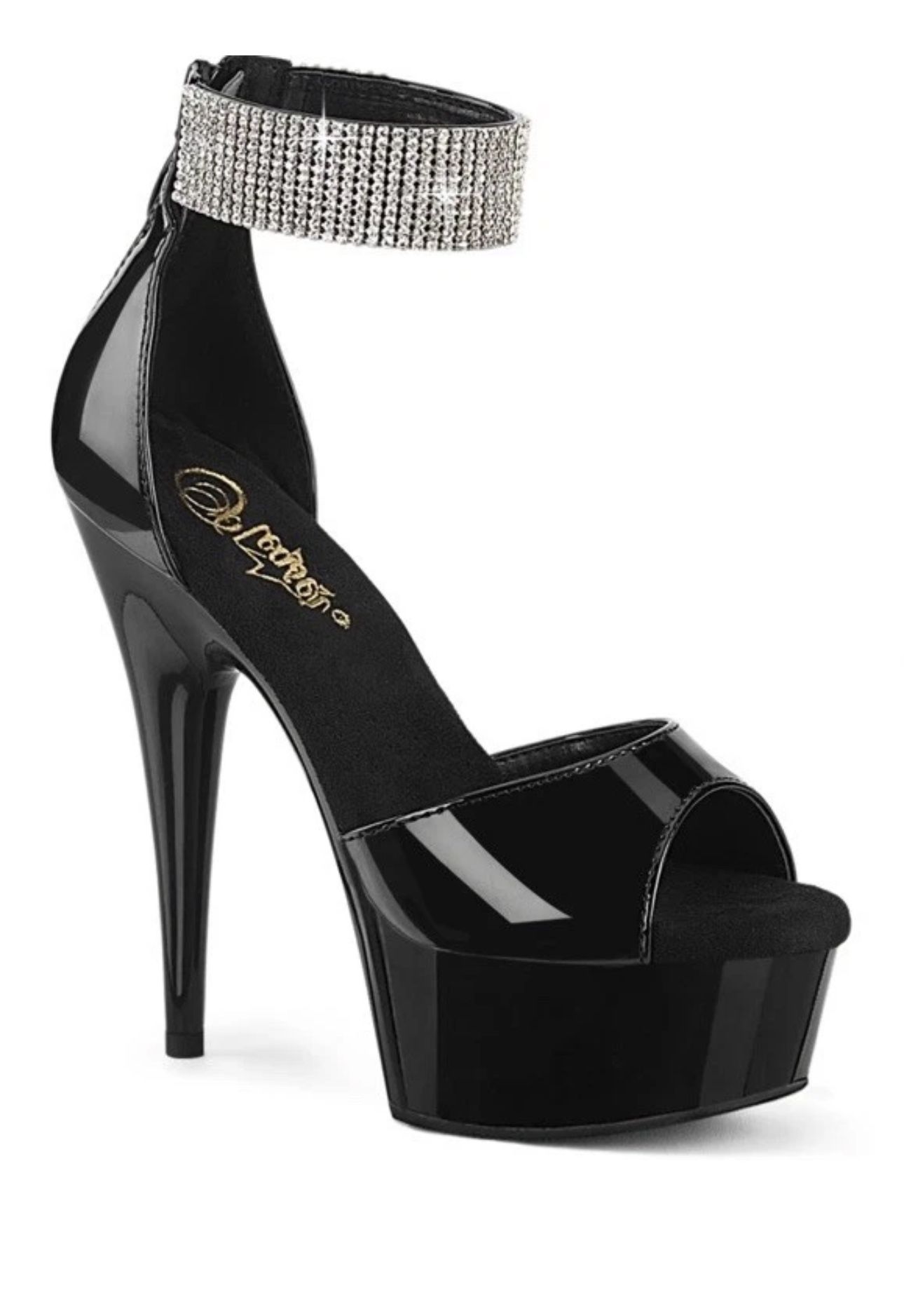Pleaser Stripper Rhinestone Heels Size 10