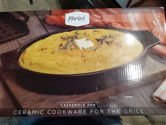 Parini Glazed Ceramic Casserole Pan