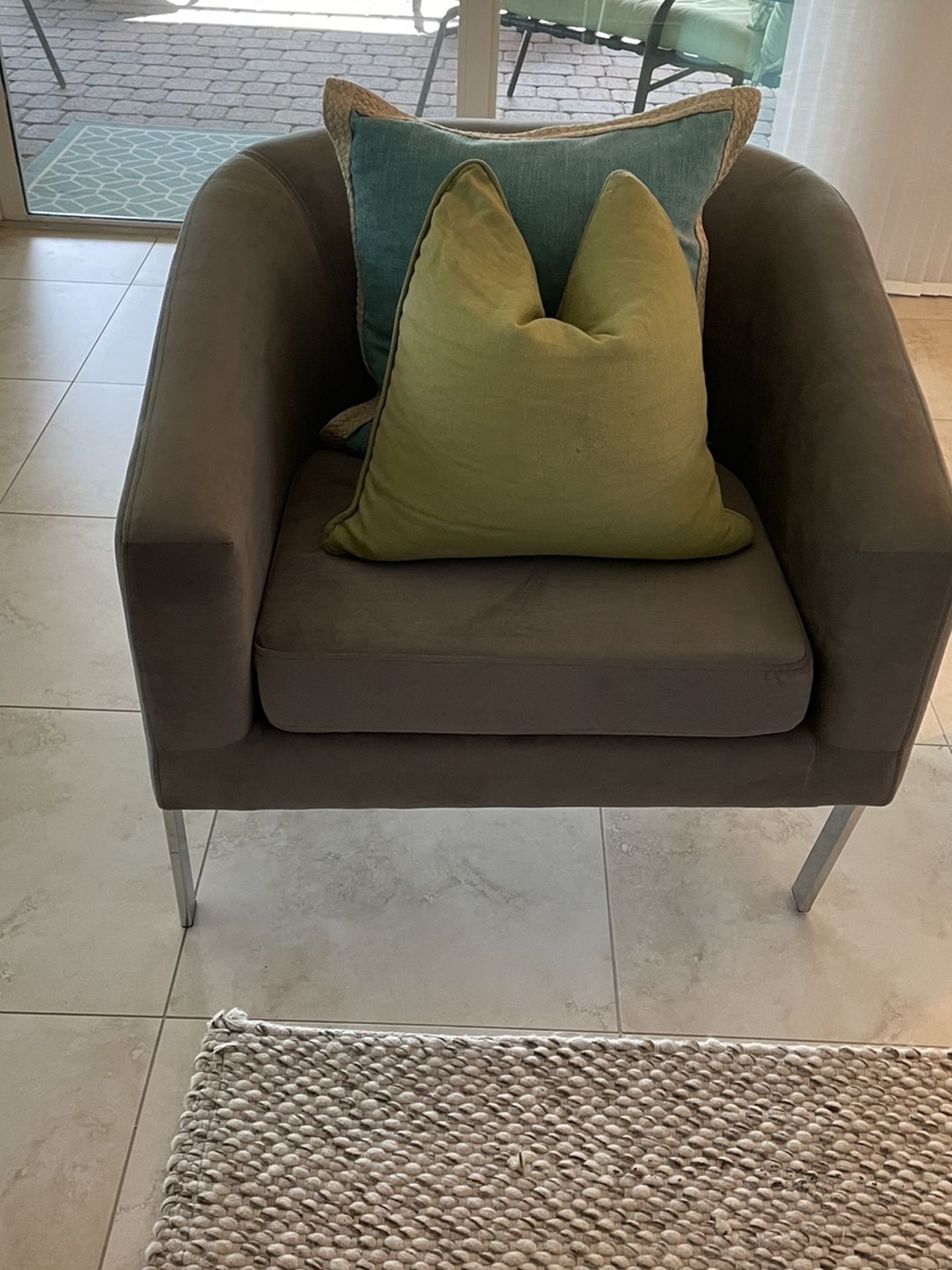 Contemporary Gray Chair (Brand New)