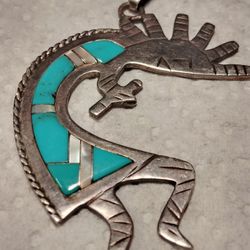 Kokopeli South Western Sterling Silver Pendant 