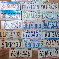 Lot Of 19 License Plates