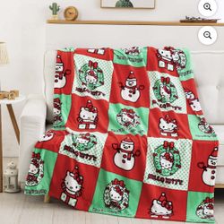 New sealed Hello Kitty Holiday Hugs Sanrio Kids Silk Touch Throw Blanket