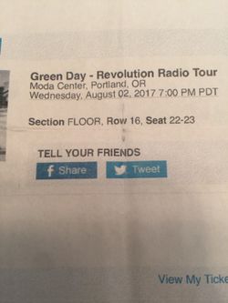 GREEN DAY TICKETS