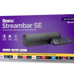 Roku Streambar SE - 2-in-1 TV Soundbar with Built-in Streaming, Premium Speakers, & Speech Clarity