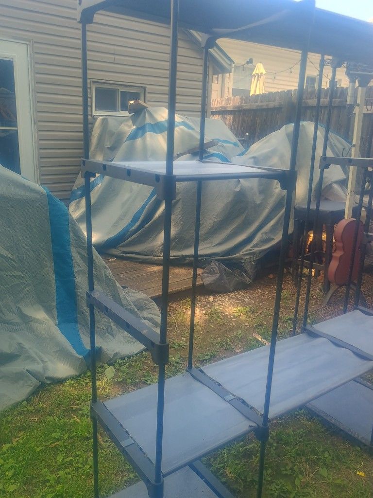 Metal Rack To Hang Clothes On Can Be Used For Shoes 8 Shelves