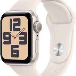 BNIB Apple Watch SE (Gen 2) 40mm Starlight Aluminum Case with Starlight Sport Band M/L 