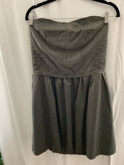 Junior cotton strapless mini dress, size L, New