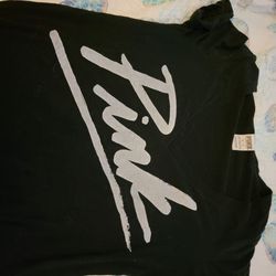 Gently used Victoria secret pink black T-shirt size medium